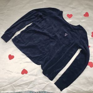 VS Navy Blue Velour Lounge Sleep Crossover XS